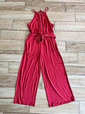 Womens 1. State Red Jumpsuit - S